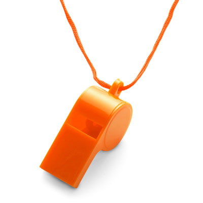 Oranje Plastic Fluitjes